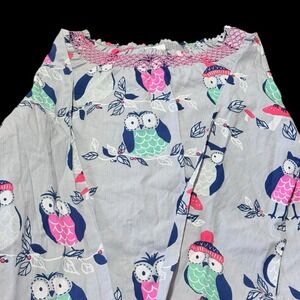 Girs Mini Boden 11-12yr Owl Print Dress Pockets.‎ -- Elastic Worn--- Preowned